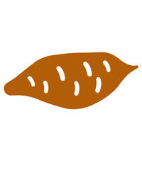 
Sweet potato clip art design on plain white transparent isolated background for card, shirt, hoodie, sweatshirt, apparel, card, tag, mug, icon, poster or badge