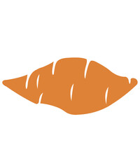 
Sweet potato clip art design on plain white transparent isolated background for card, shirt, hoodie, sweatshirt, apparel, card, tag, mug, icon, poster or badge