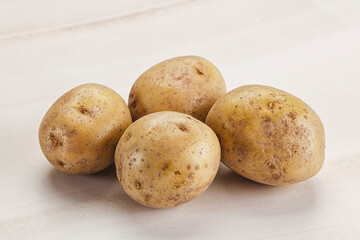 Young small raw baby potato