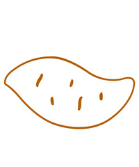 Sweet potato clip art design on plain white transparent isolated background for card, shirt, hoodie, sweatshirt, apparel, card, tag, mug, icon, poster or badge