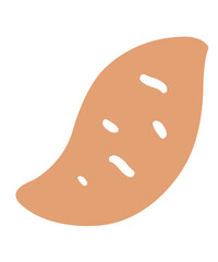 Sweet potato clip art design on plain white transparent isolated background for card, shirt, hoodie, sweatshirt, apparel, card, tag, mug, icon, poster or badge