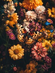 Butterfly on Flowers