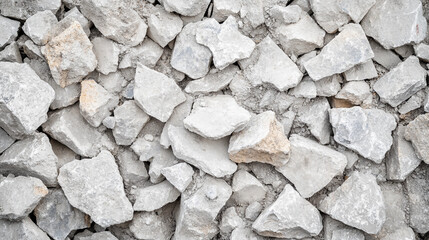 Closeup Texture Of Gray And White Crushed Stones