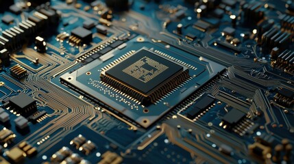 Obraz premium Quantum Computing Chip: The Future of Technology