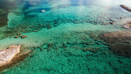 Drone of Cruise ship in the bahamas