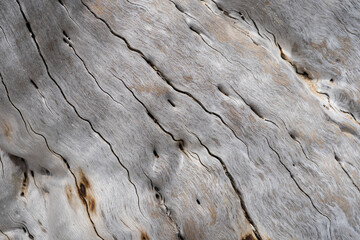Close-up on the cracks in dry wood