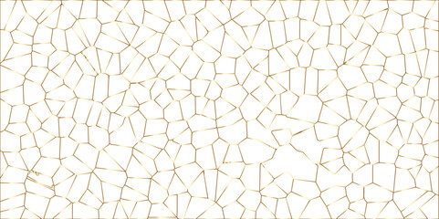 Beautiful white and gold crystallized polygon background. abstract light colorful stone tile pattern with. modern wallpaper, trendy simple minimal geometric background abstract mosaic backd