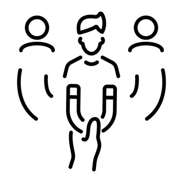 Talent retention icon in line style 