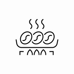 coffee roasting icon sign vector