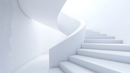 Obraz premium Elegant Spiral Staircase in Minimalist Architectural Design