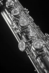 Obraz premium A close-up of a classical flute,
