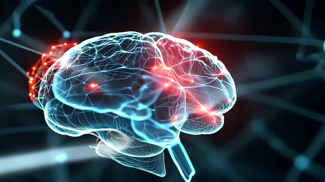 A child's brain depicted with a complex web of neural connections, each connection glowing brightly, representing the brain&rsquo;s activity during learning and play