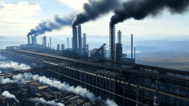 A massive superstructure that both mines carbon and simultaneously captures and stores carbon emissions from nearby industrial areas