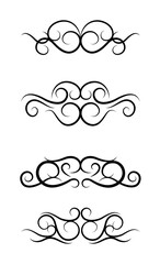 Calligraphic set art ornament pack