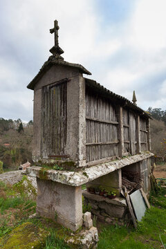 Raised granary in Asturias,, Spain