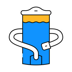 hydration system motorcycle line icon vector. hydration system motorcycle sign. isolated symbol illustration