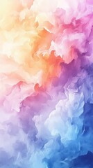 Fototapeta premium A vibrant abstract artwork showcasing a blend of pastel colors and soft textures, perfect for creative backgrounds or designs.