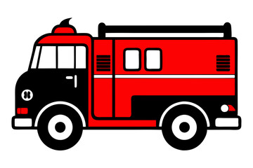 Fire Truck Silhouette vector illustration