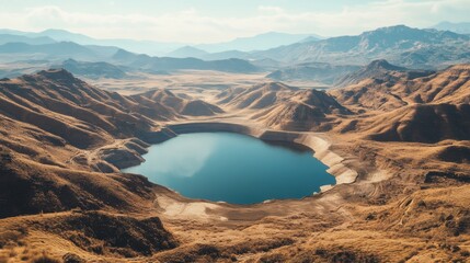 Mountain Lake Landscape.