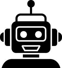Illustration of Robot Icon in Flat Style. Illustration of Children's Toy