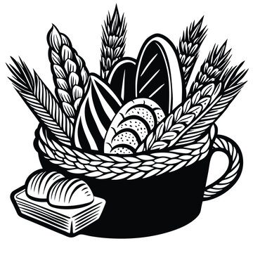 recommend clip art: Bread vector. Bread silhouette.