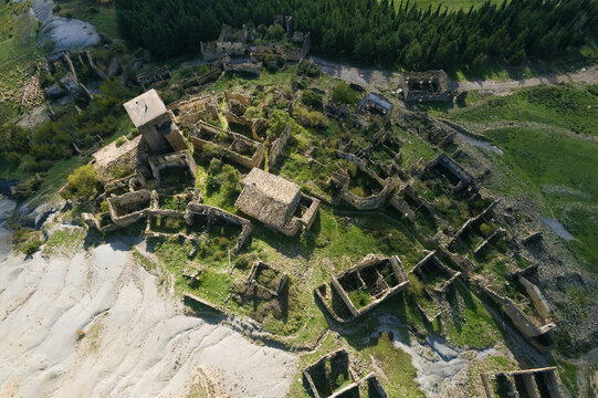 Abandoned village of Esco, Zaragoza, Aragon, Spain