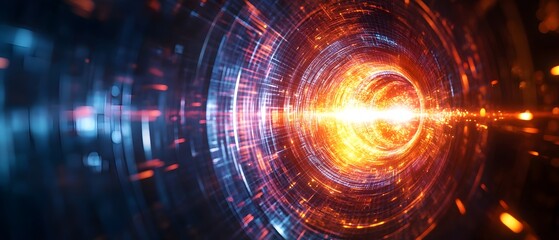 Obraz premium Glowing nuclear fusion plasma powering the future of clean renewable energy