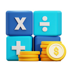 3d finance management icon. Suitable for financial and educational concepts in design projects