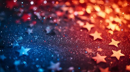 Vibrant red white and blue patriotic backdrop for Veterans Day with proud military service symbolism stars stripes and decorative elements