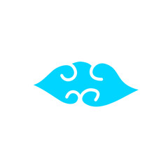 Set of abstract cluods, chinese style elements.