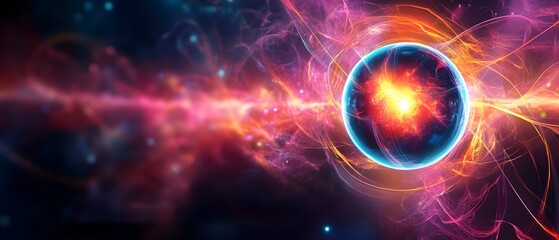 Obraz premium Magnetic Confinement Fusion Reactor Visualizing the Principles of Plasma Behavior and Nuclear Fusion in a Conceptual and Futuristic Scientific Landscape