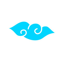 Set of abstract cluods, chinese style elements.