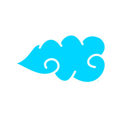 Set of abstract cluods, chinese style elements.