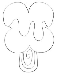 Ice cream coloring picture