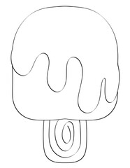 Ice cream coloring picture