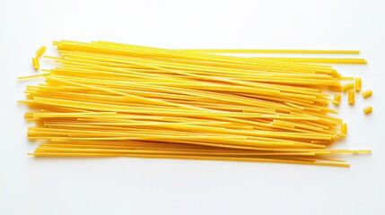 spaghetti on white background