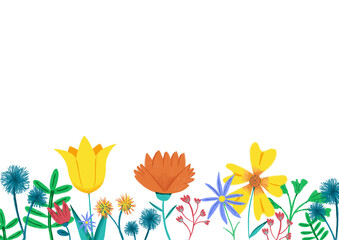 Fototapeta premium Marco de flores