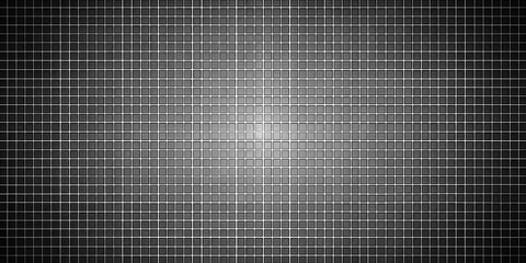 Abstract black and white grid pattern with grain texture background