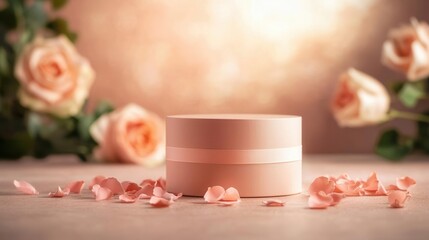 Mock romantic label design for a personalized gift experience