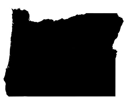 recommend clip art: High detailed illustration map - solid Oregon State Map