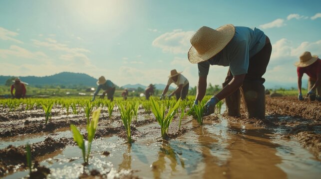 Rice Planting Season.