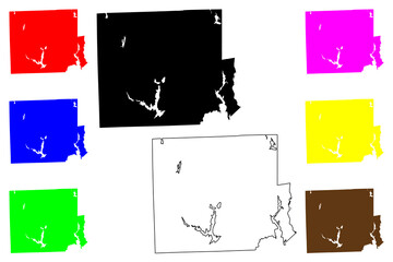 Providence County, State of Rhode Island and Providence Plantations (U.S. county, United States of America, USA, U.S., US) map vector illustration, scribble sketch Providence map