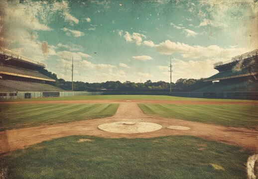 Vintage Baseball Field.