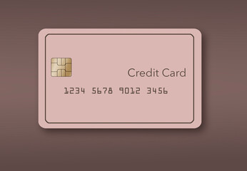 A credit or debit card is seen in a 3-d illustration.