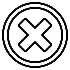 Fototapeta premium Blacklist Simple Icon Outline Style, Editable Stroke Icon.