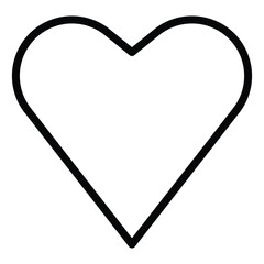 Heart Simple Icon Outline Style, Editable Stroke Icon.