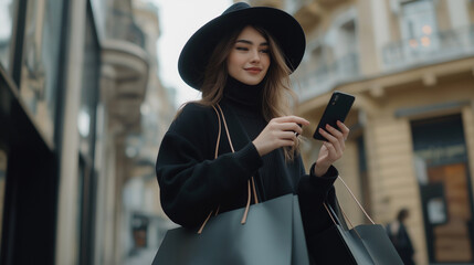 Shopping person on Black Friday