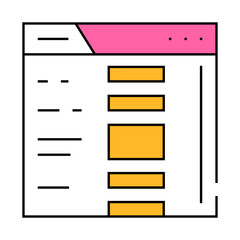 web form registration line icon vector. web form registration sign. isolated symbol illustration