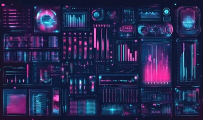 You can download HUD interface elements like lines, circles, pointers, frames, and bars for web applications