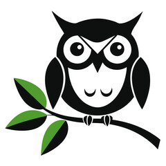 Giant armored owl with a glowing staff, leading magical warriors, vectors illustration